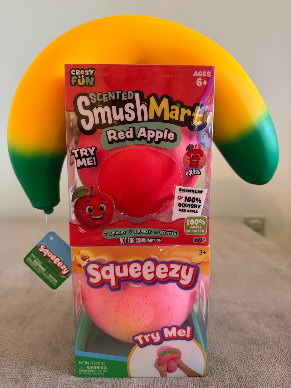SmushMart Scented Red Apple & Sunny Days Squeezy Peach & Banana | New